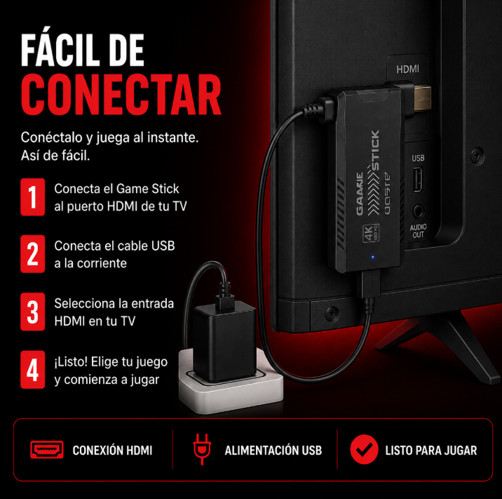 RetroKit 4K — Consola Retro con +10.000 Juegos y 2 Mandos Inalámbricos