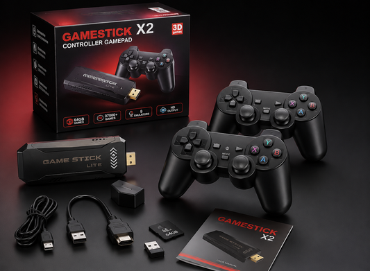 RetroKit 4K — Consola Retro con +10.000 Juegos y 2 Mandos Inalámbricos